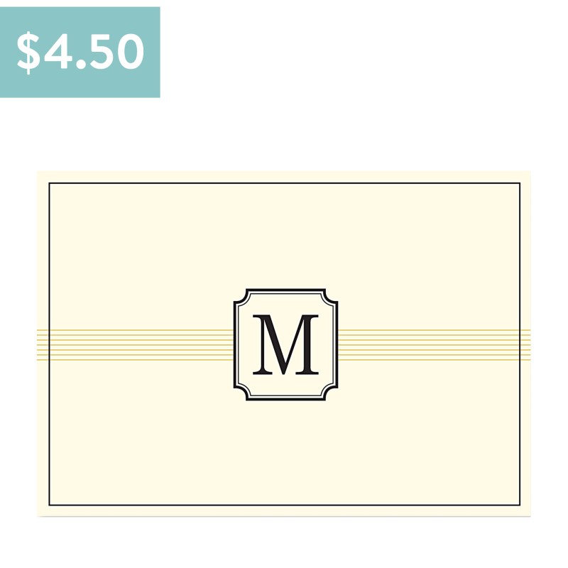 Monogrammed Boxed M Notecards