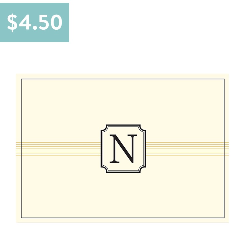 Monogrammed Boxed N Notecards