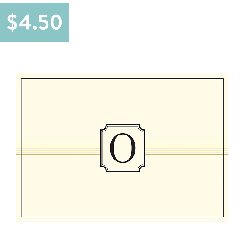 Monogrammed Boxed O Notecards