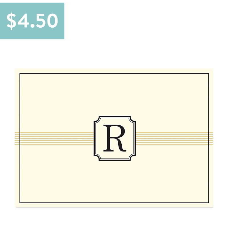 Monogrammed Boxed R Notecards