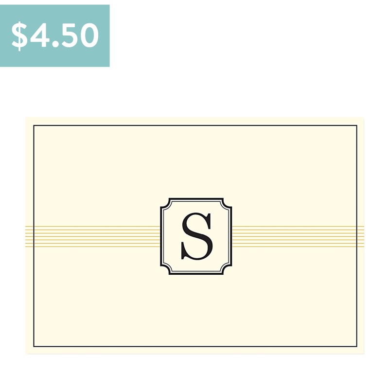 Monogrammed Boxed S Notecards