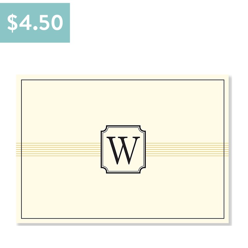 Monogrammed Boxed W Notecards