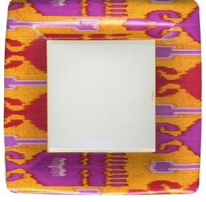 Paper Plate Pack - Salad & Dessert Plate Ikat Saffron Sq