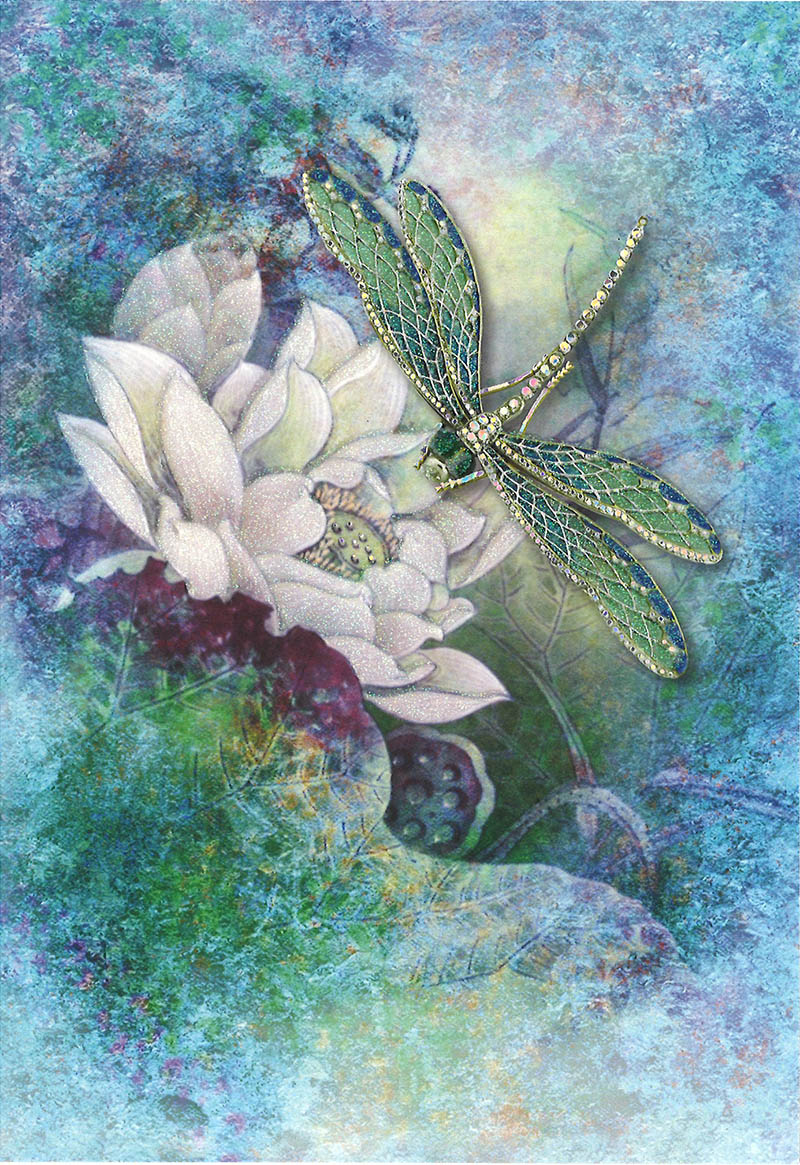 Vivien: Drgnfly & Water Lily