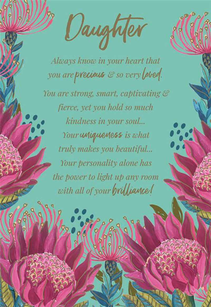 Bday Daughter Pink Flowers