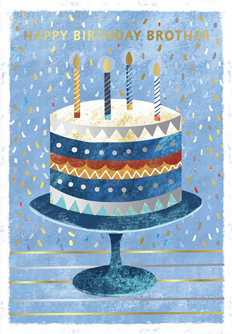 Bday Brother Blue Cake