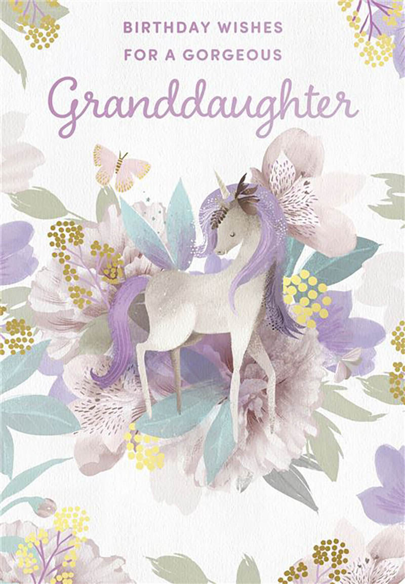 Bday Granddau Purple Unicorn