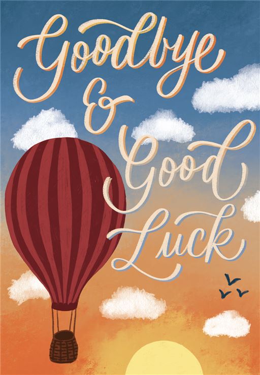 Good Bye And Good Luck Balloon In Sunset