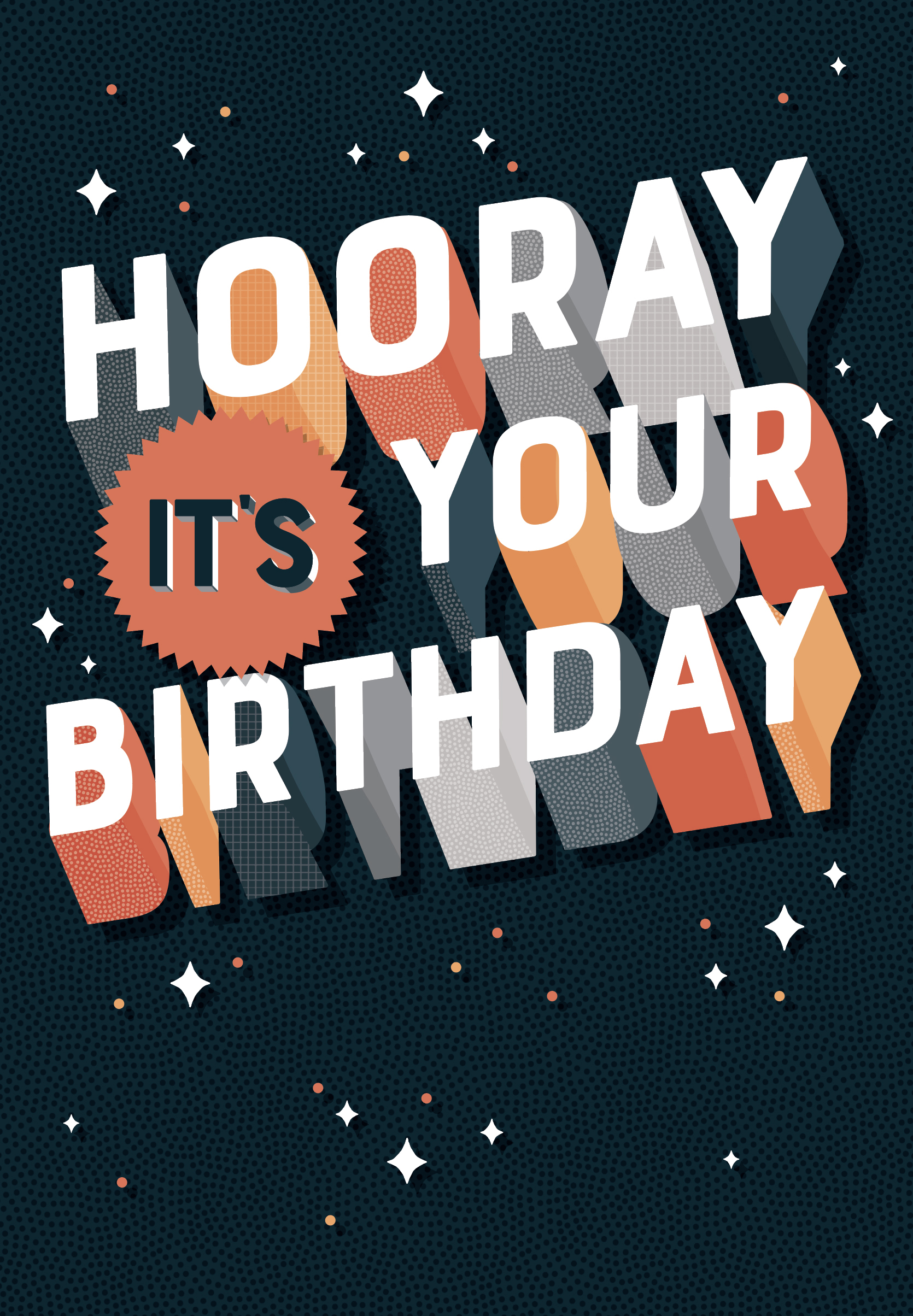 Male Bday Hooray Stars