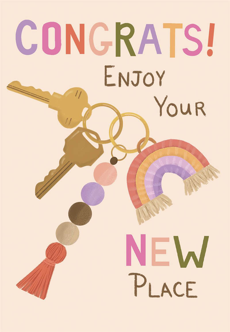 New Home Rainbow Keychain