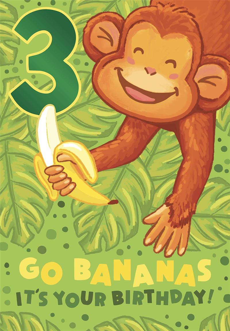 Bday Age 3 M Go Bananas