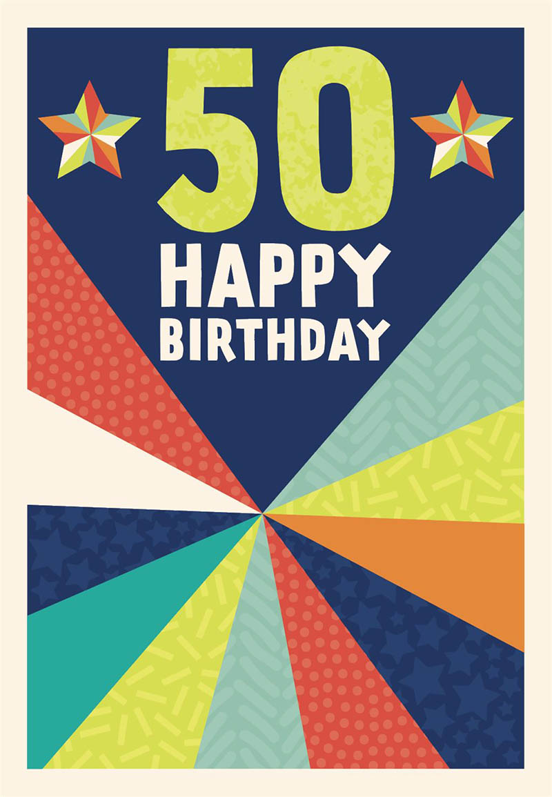 Bday Age 50 M Bright Beam