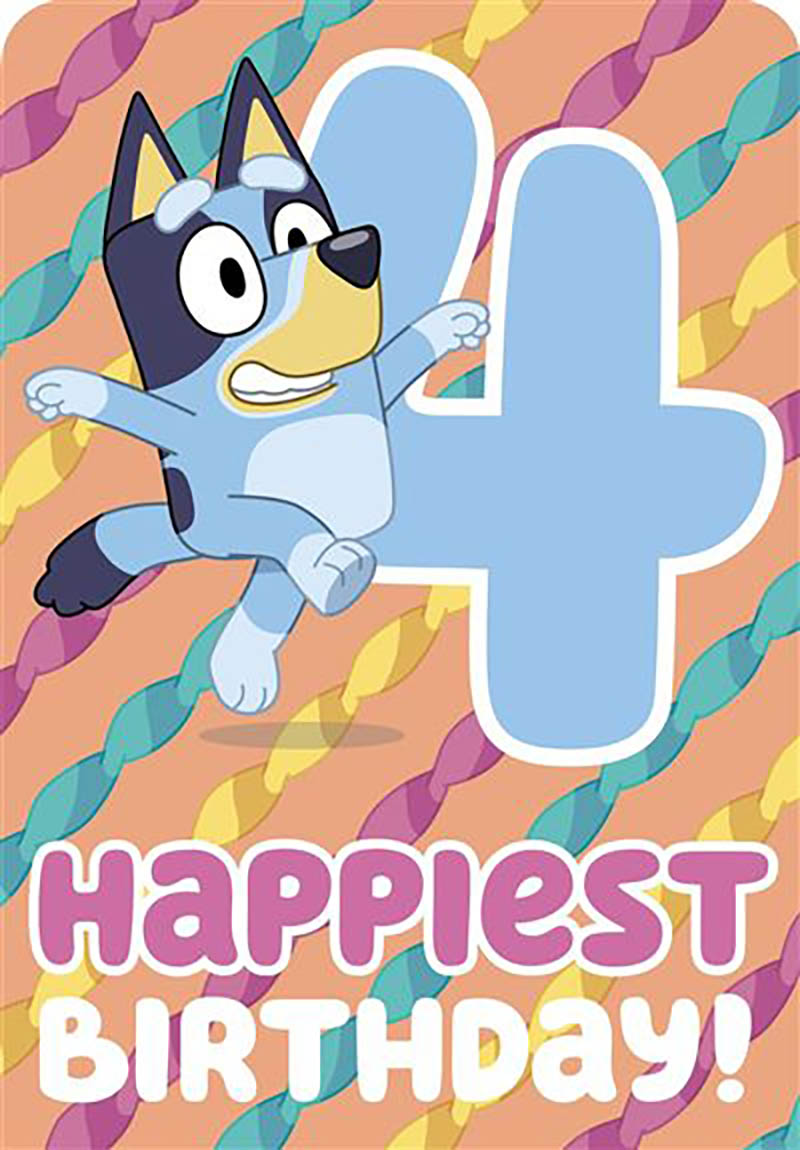 Bluey: 4Th Bday Streamers