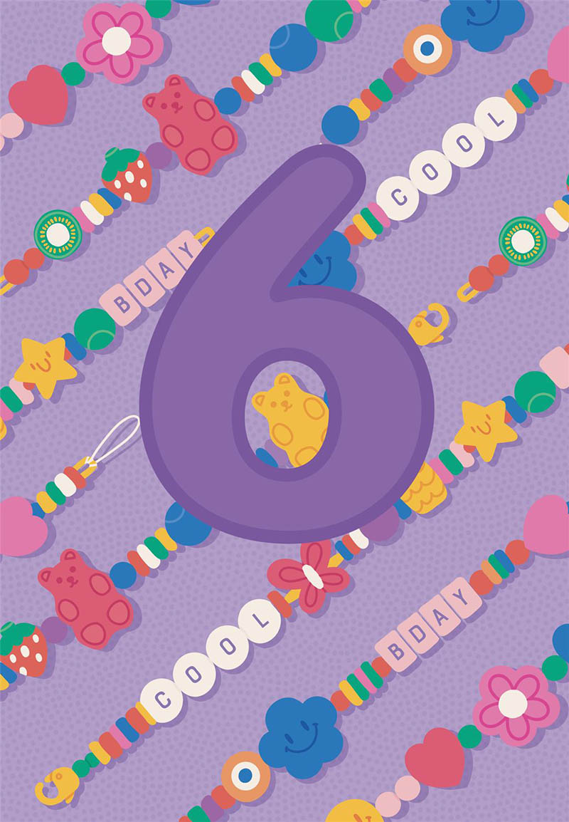 Bday Age 6 F Friendshp Braclet
