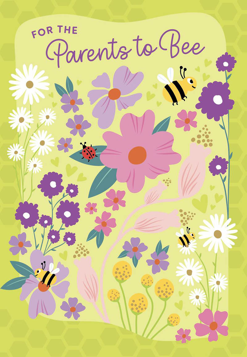 Parents To Be Bee And Flowers