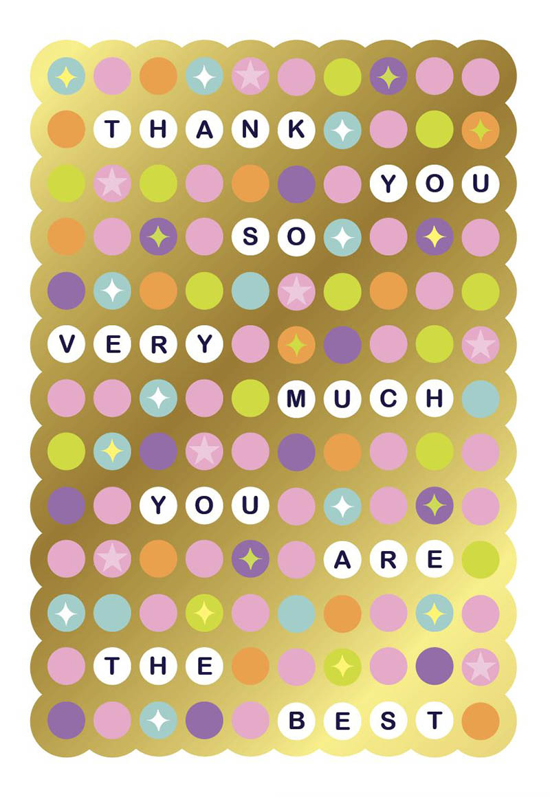 Thank You So Much Dots Foil
