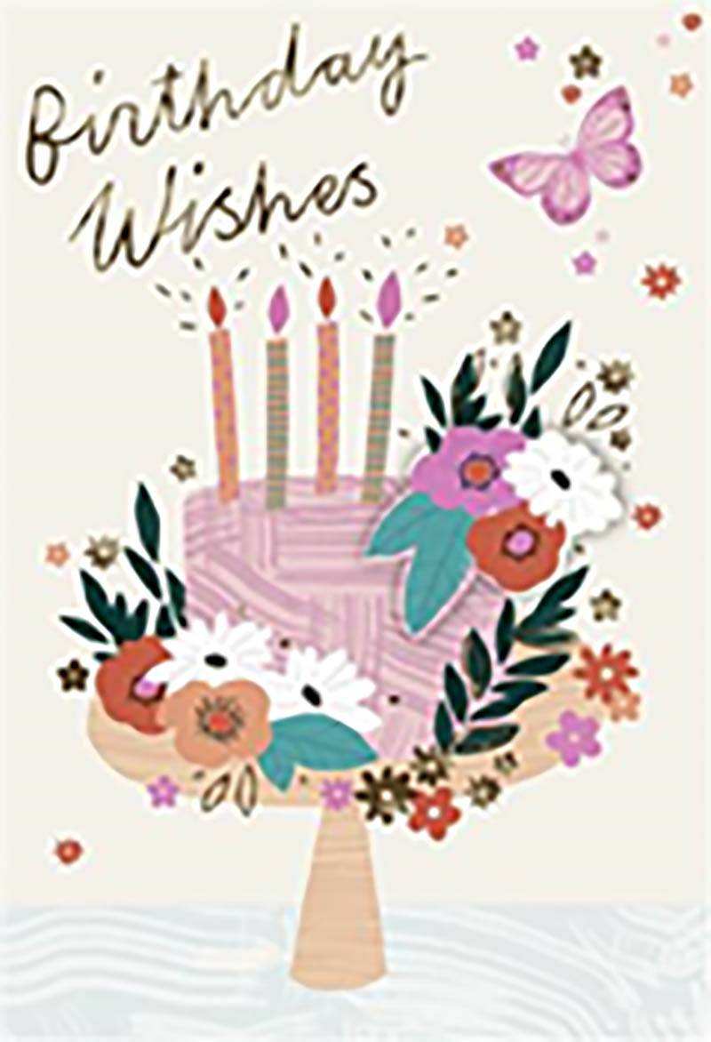 Hm Bday Cake Flowers Btrfly