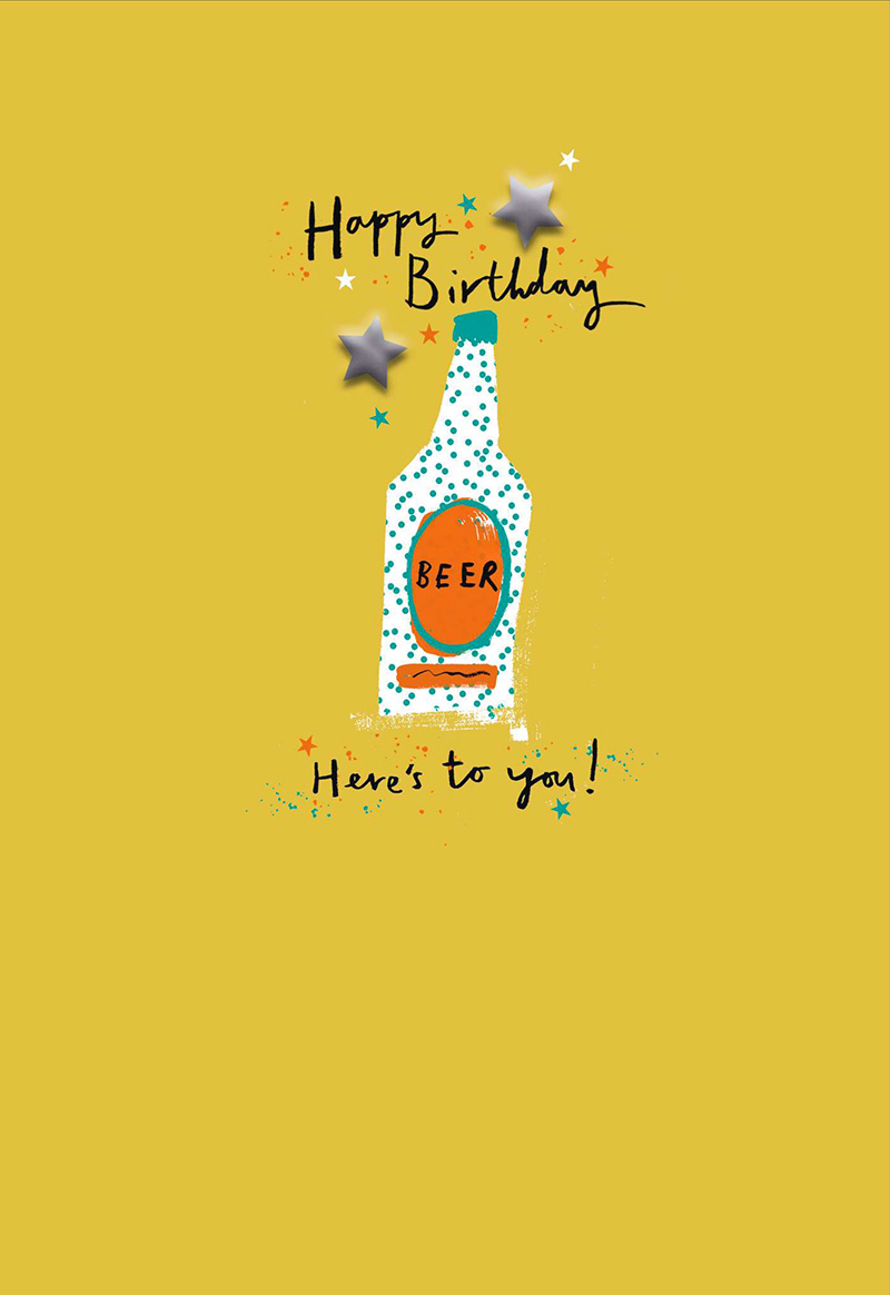 Hm Bday Male Heres To You Beer