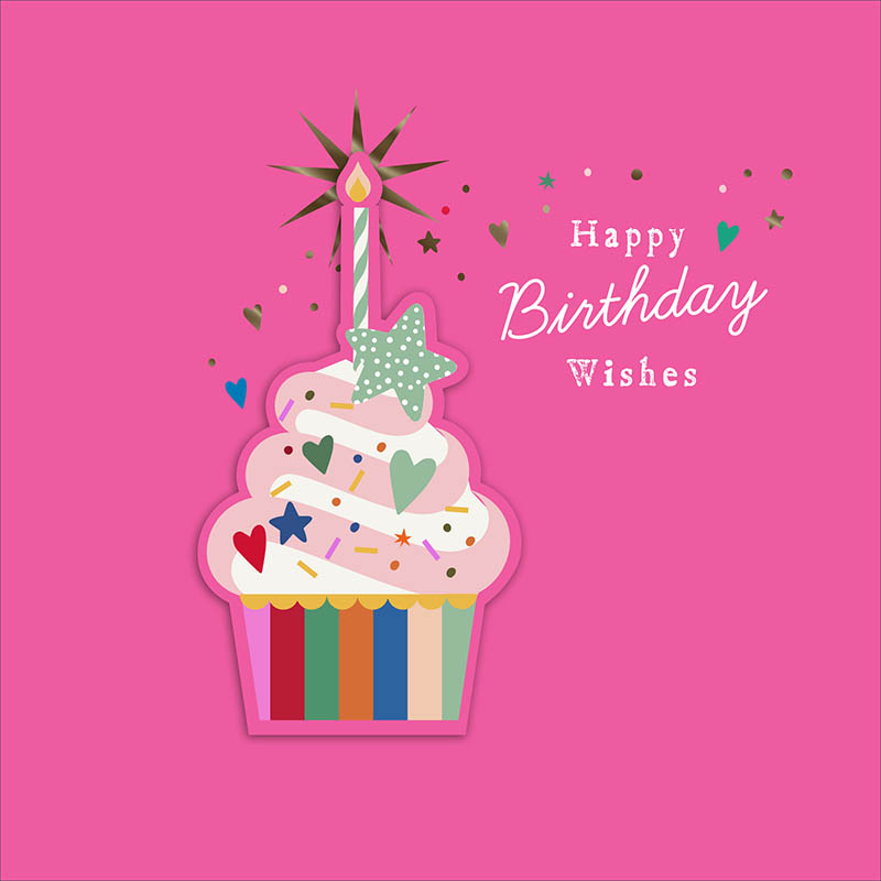 Bday Fem Pink Cupcake
