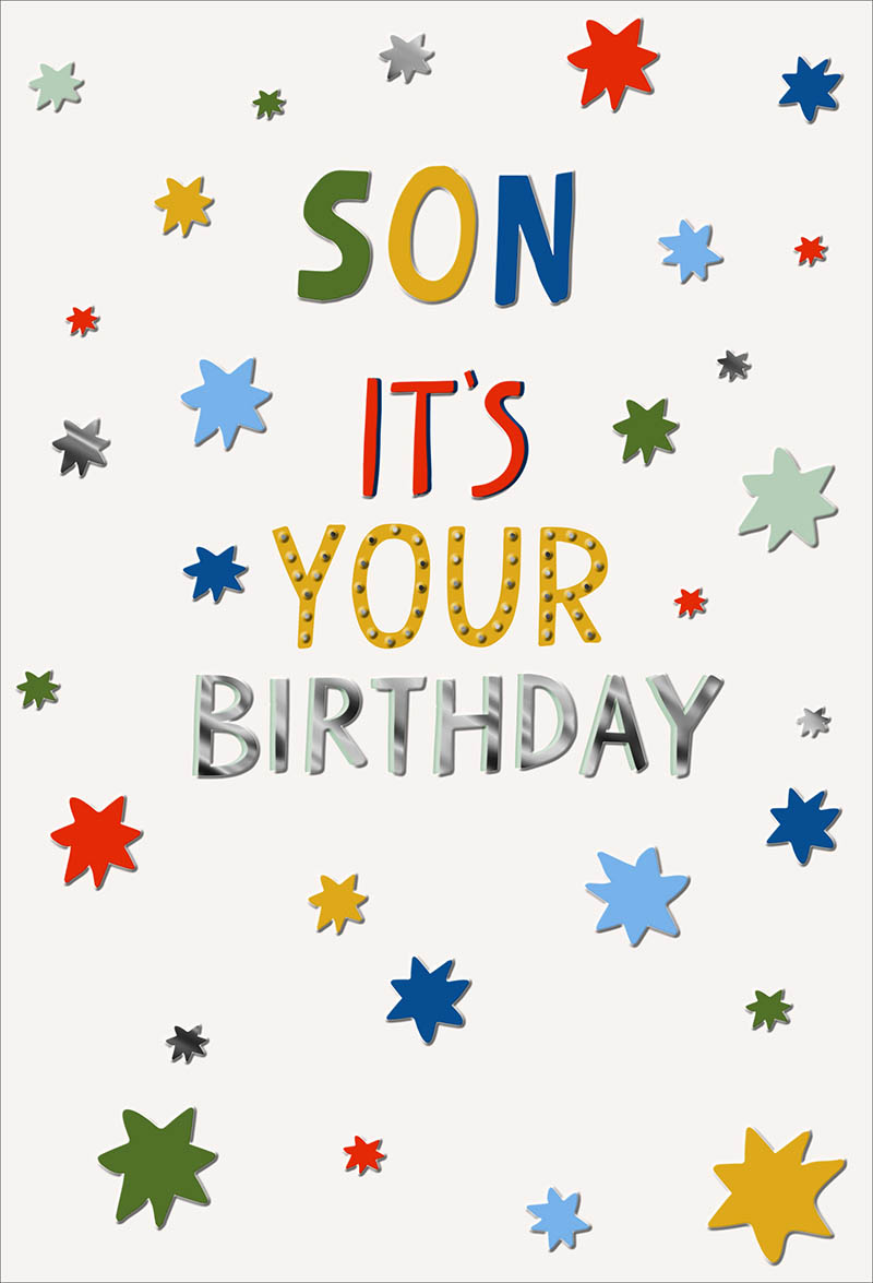 Son Bday Multicol Stars