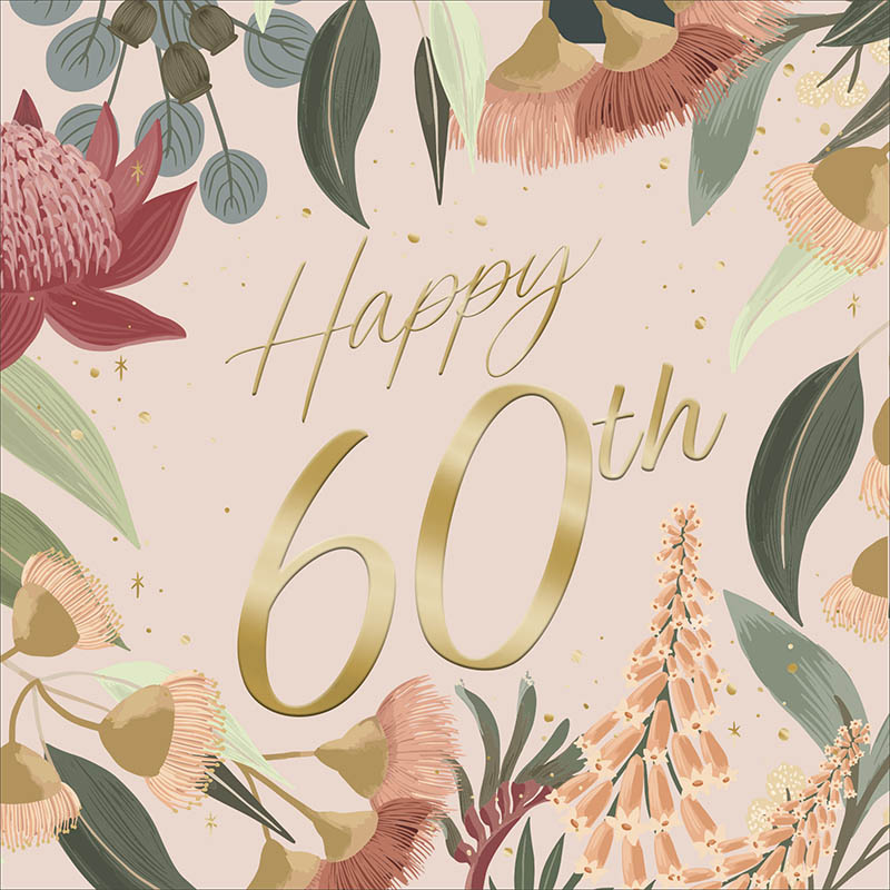 Bday 60Th Fem Pink Floral