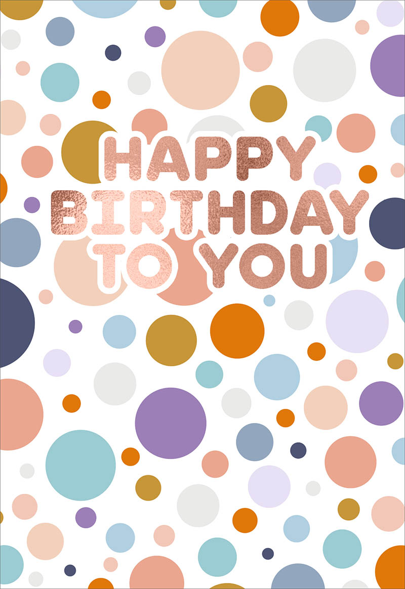 Bday Fem Colourful Dots