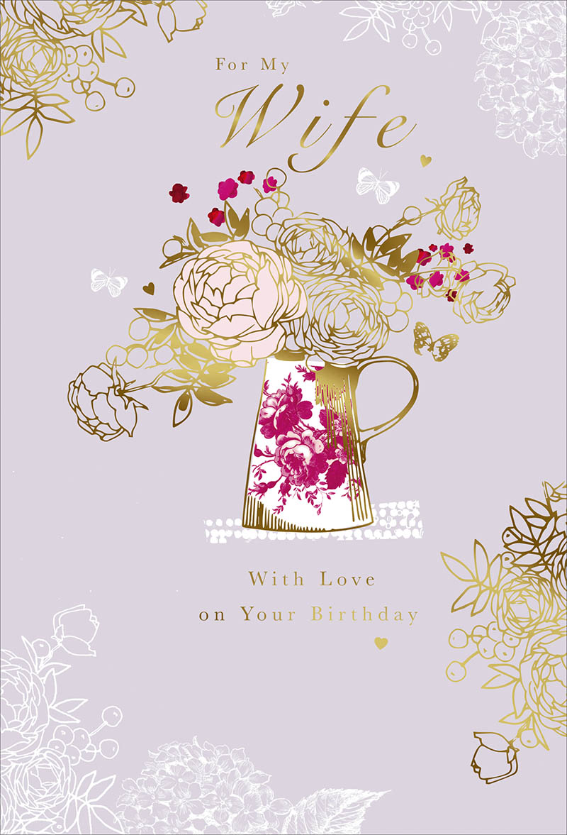 Wife Bday Flower Jug