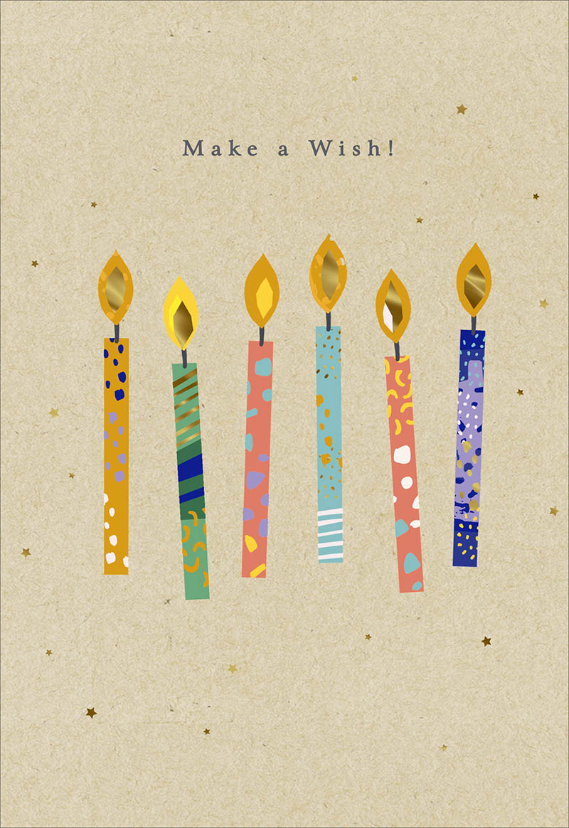 Bday Male Make A Wish Candles