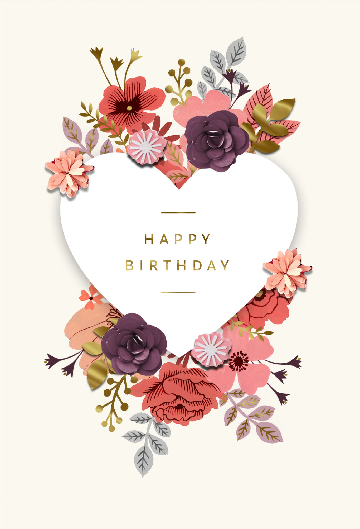 Signature: Birthday Fem Floral Heart