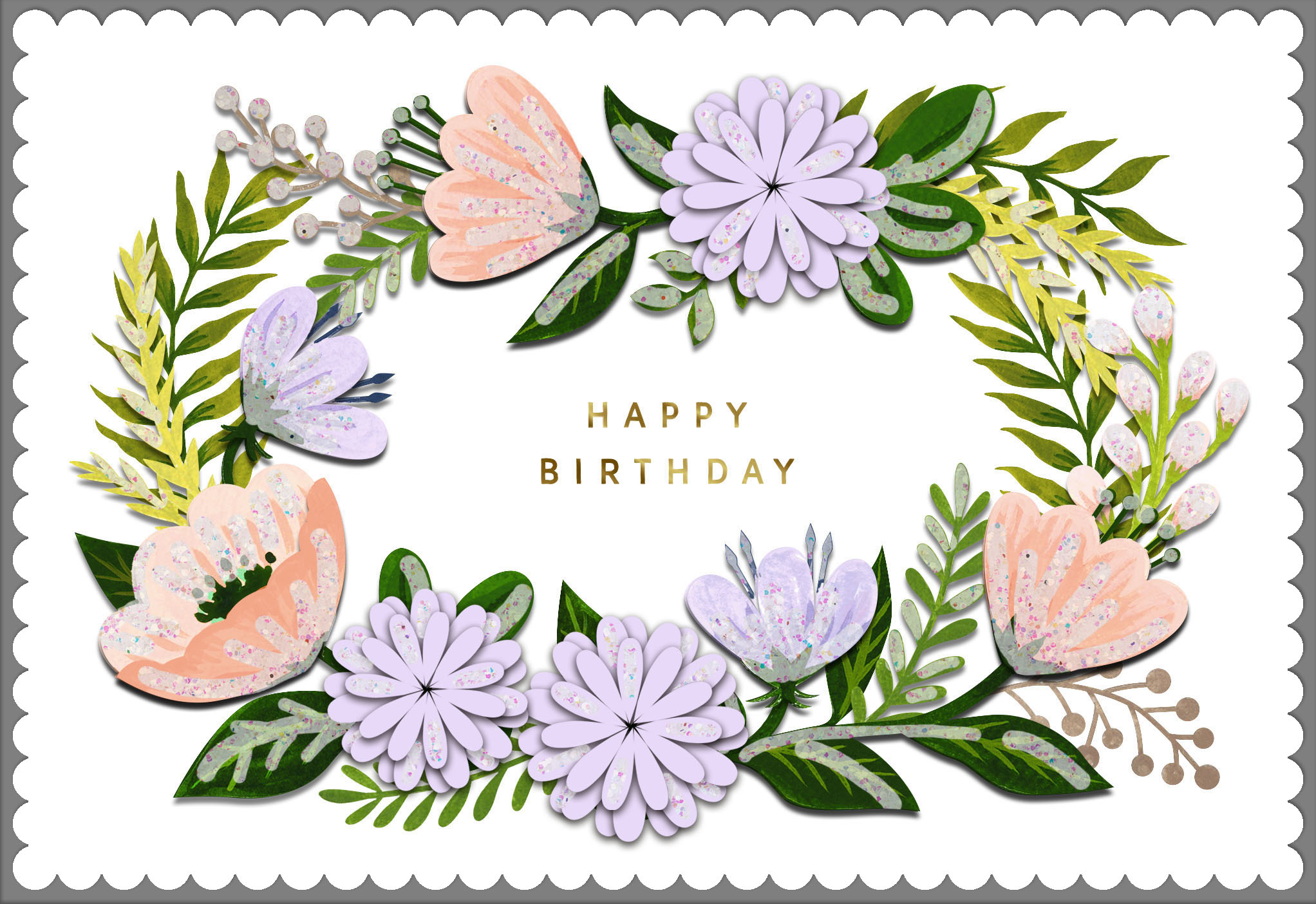 Signature: Birthday Fem Happy Flowers