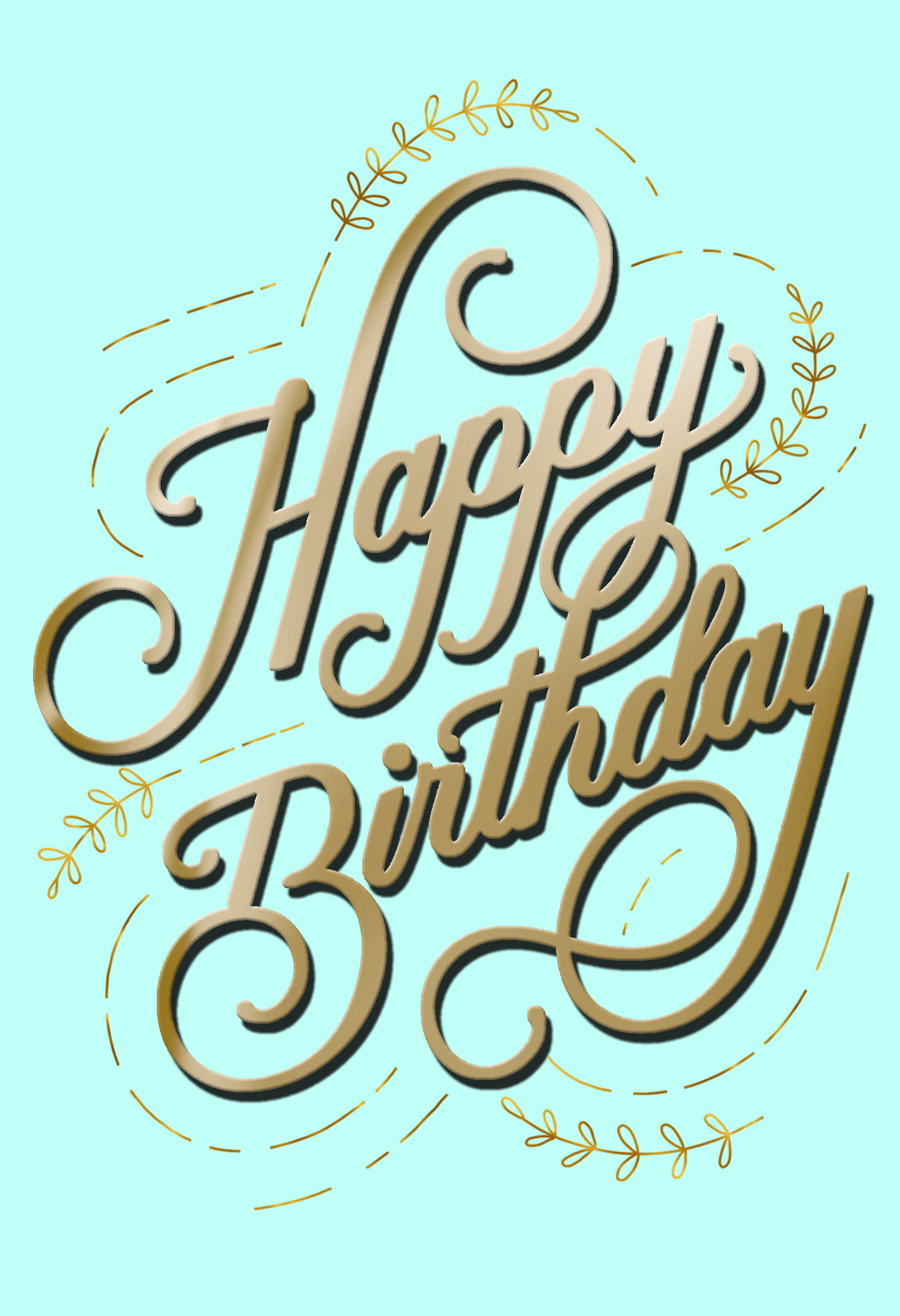 Signature: Birthday Fem Lasercut Text