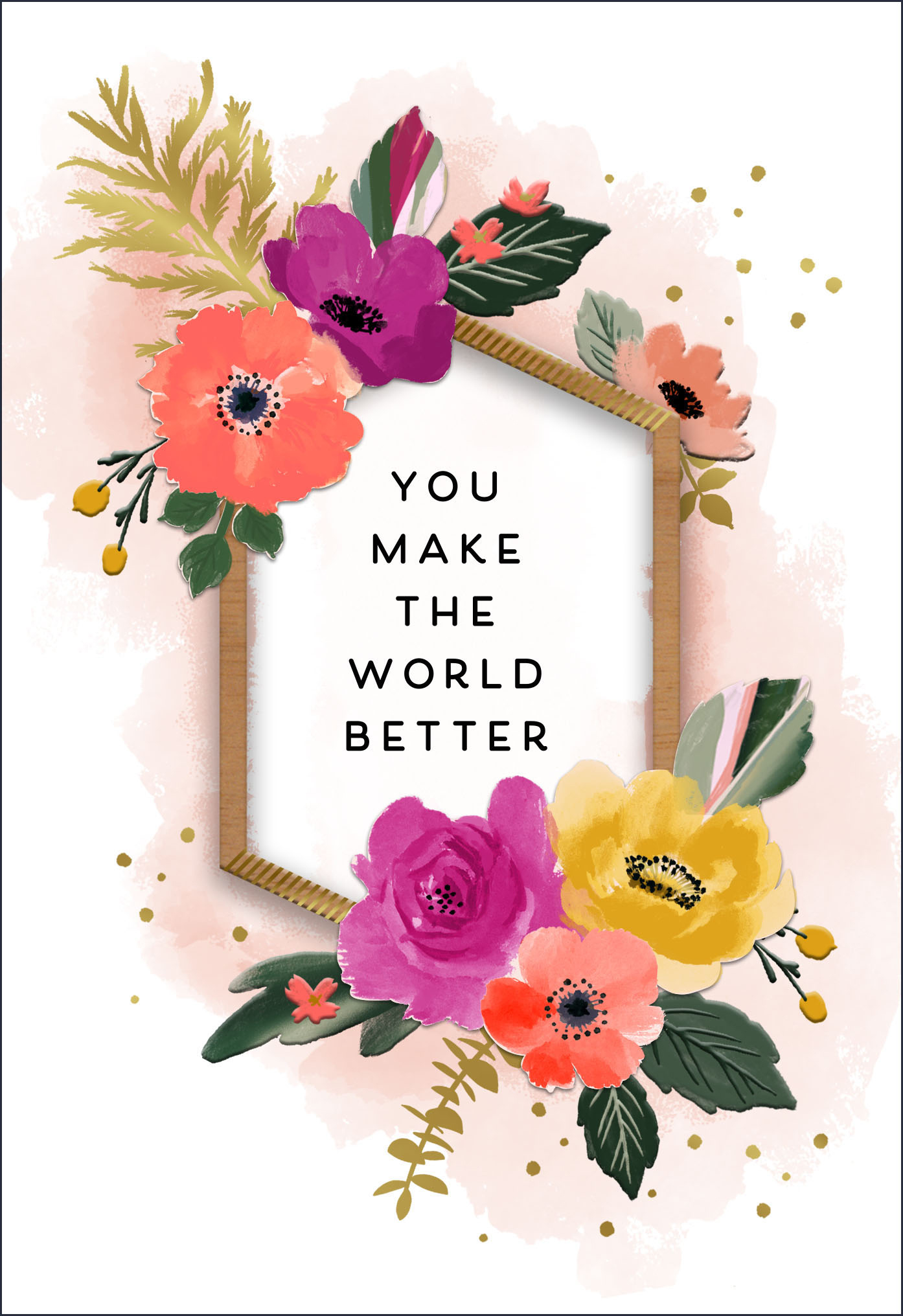 Signature: Birthday Fem Floral Frame