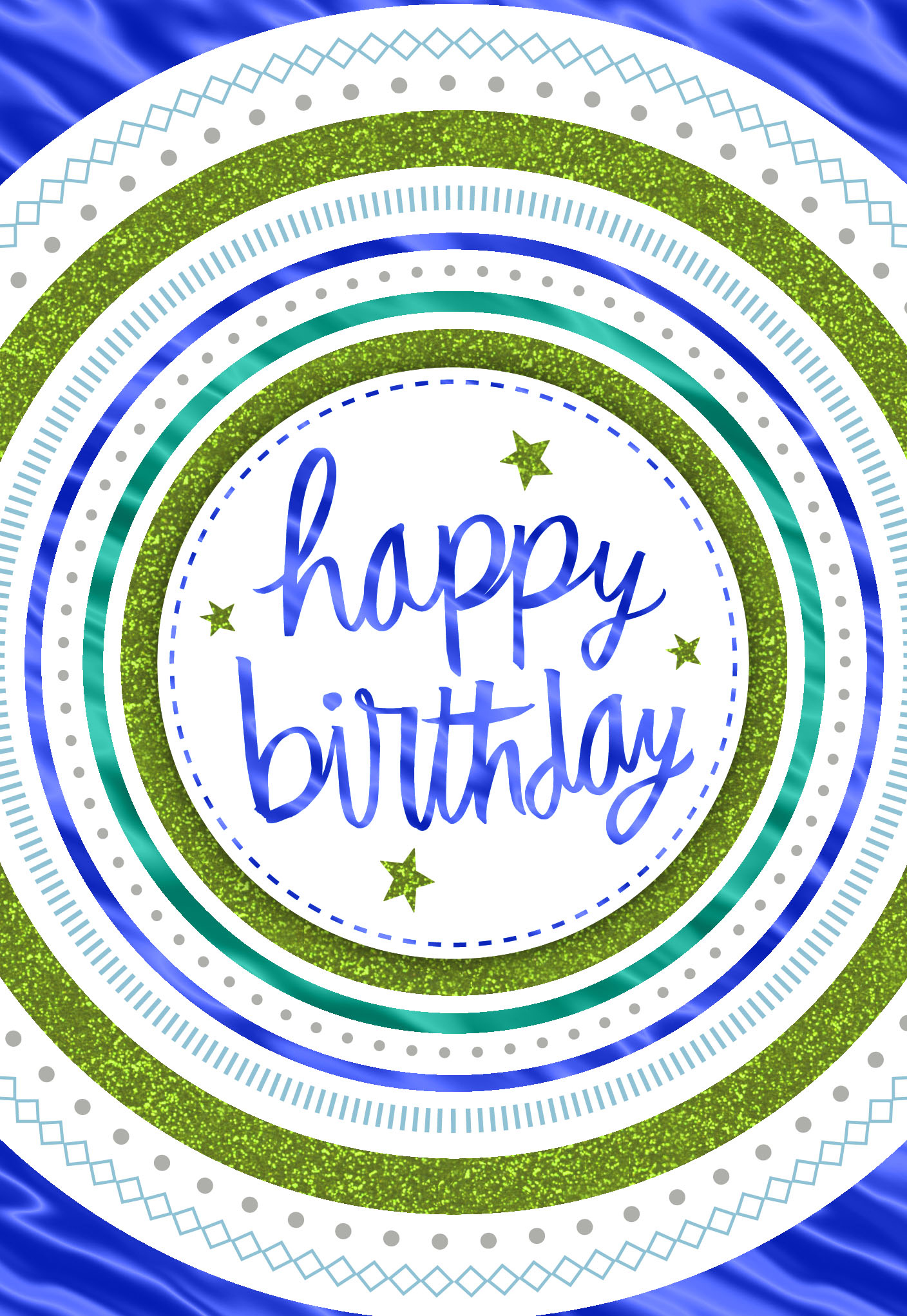 Signature: Birthday Male Blue Green