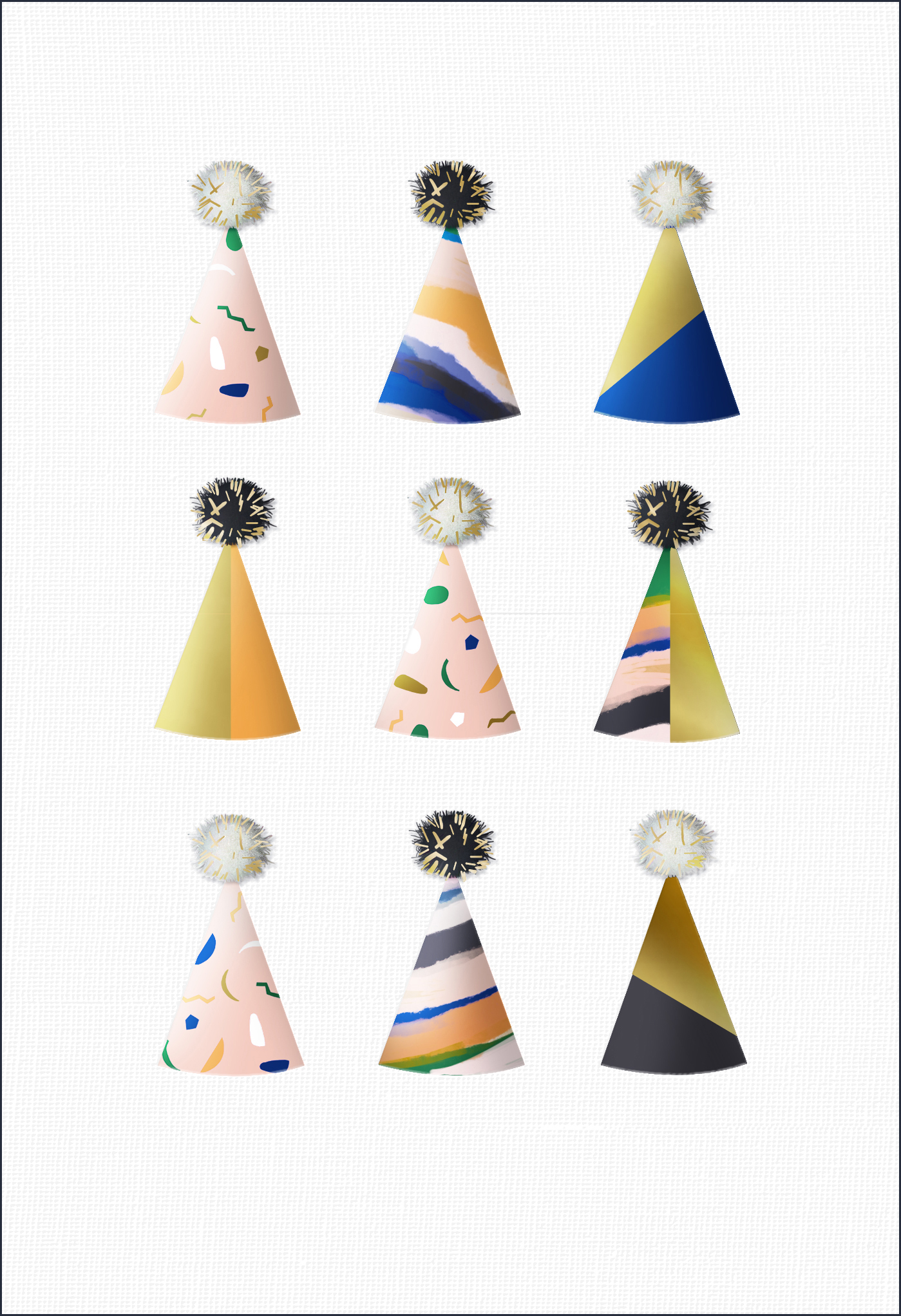 Signature: Birthday Male Party Hats