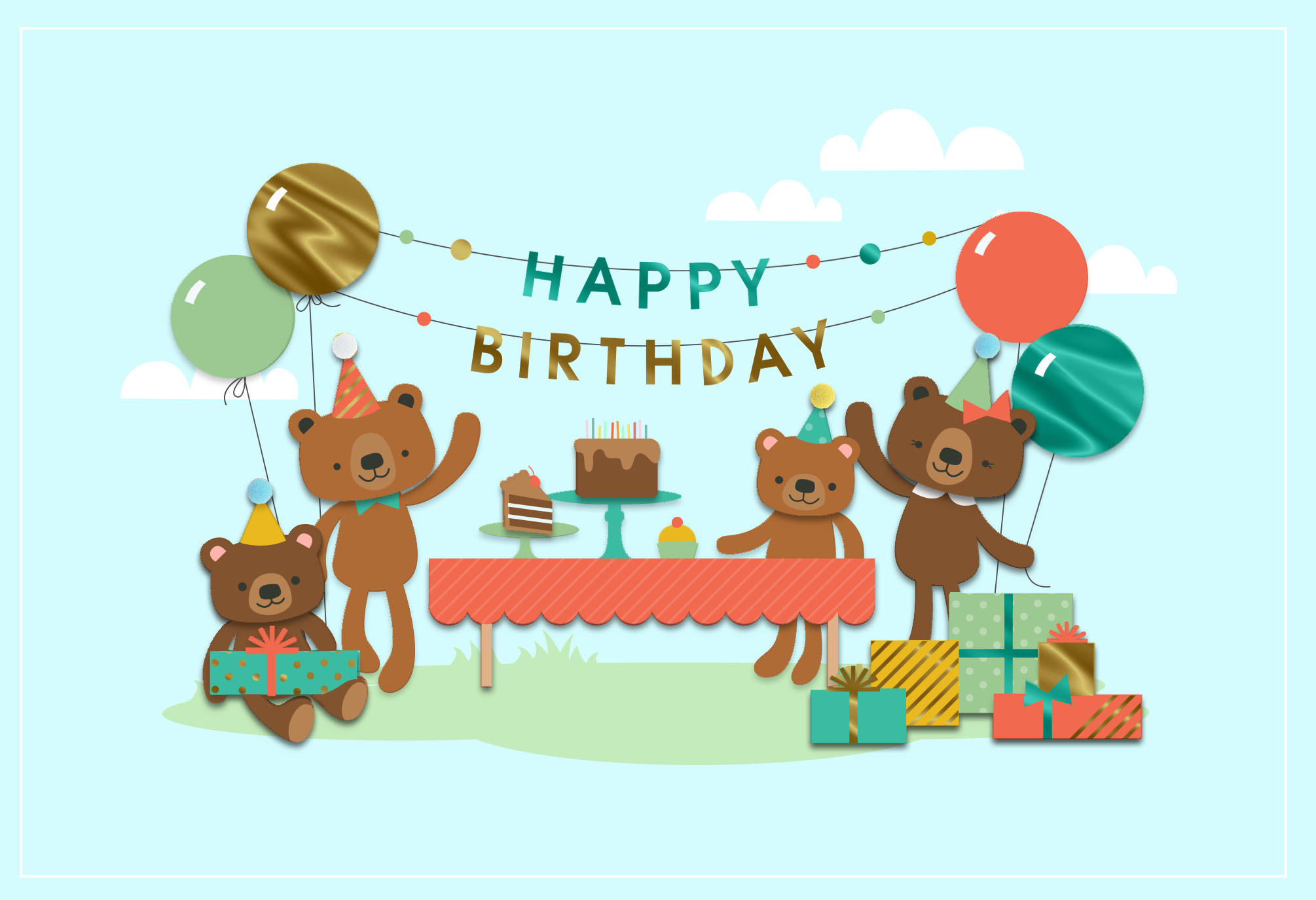 Signature: Birthday Juv Cute Bears