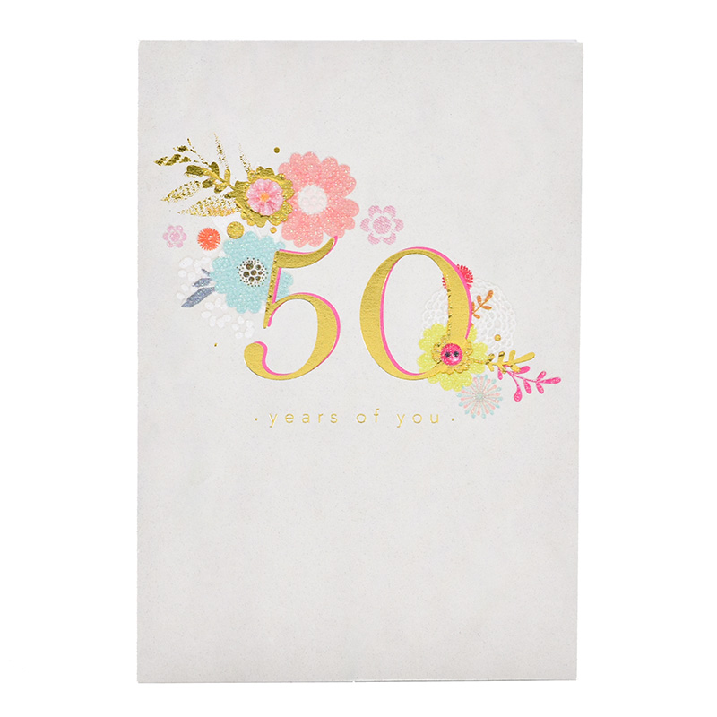 Age 50 Bday Fem Floral