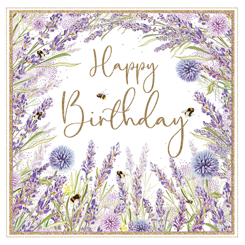 Pizazz Sq: Birthday Purple Wildflowr