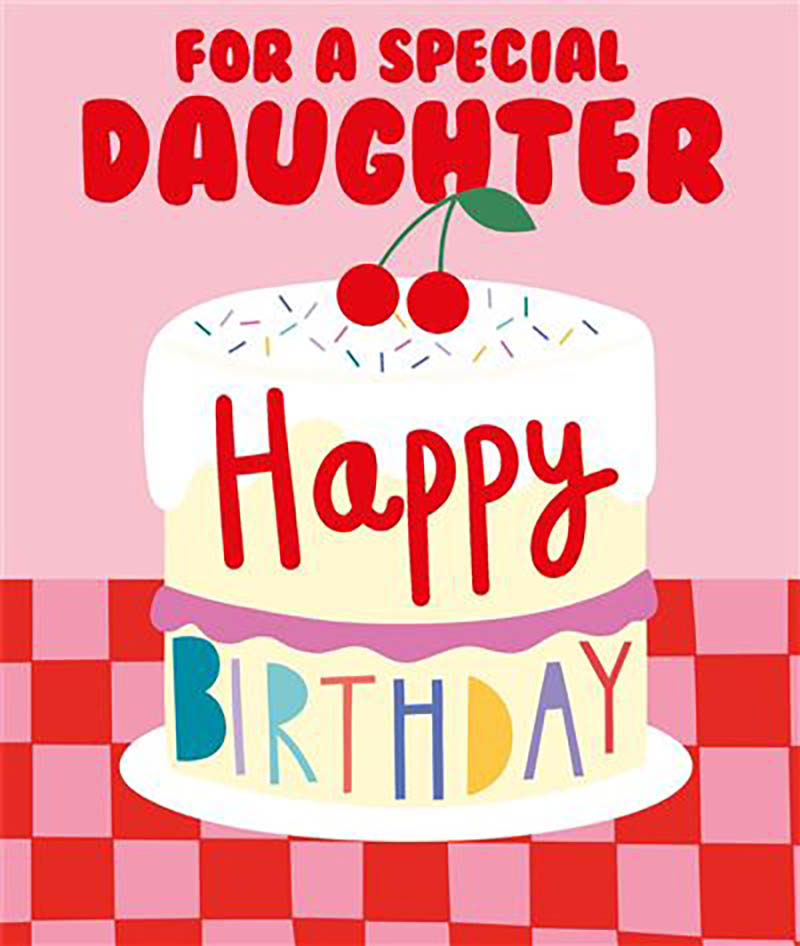 Bday Dau Bright Retro Cake