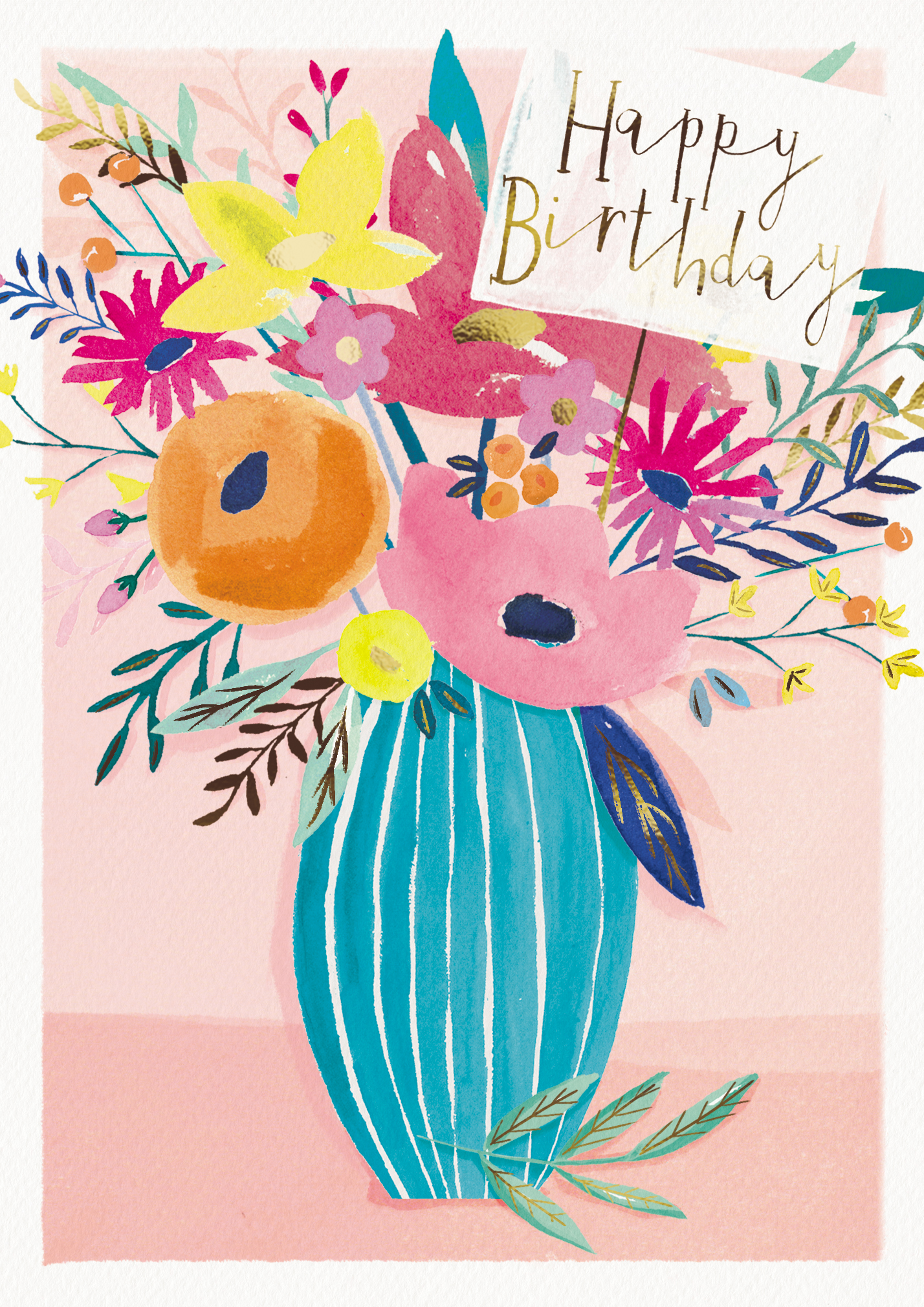 Peach Sorbet: Vase Of Flowers