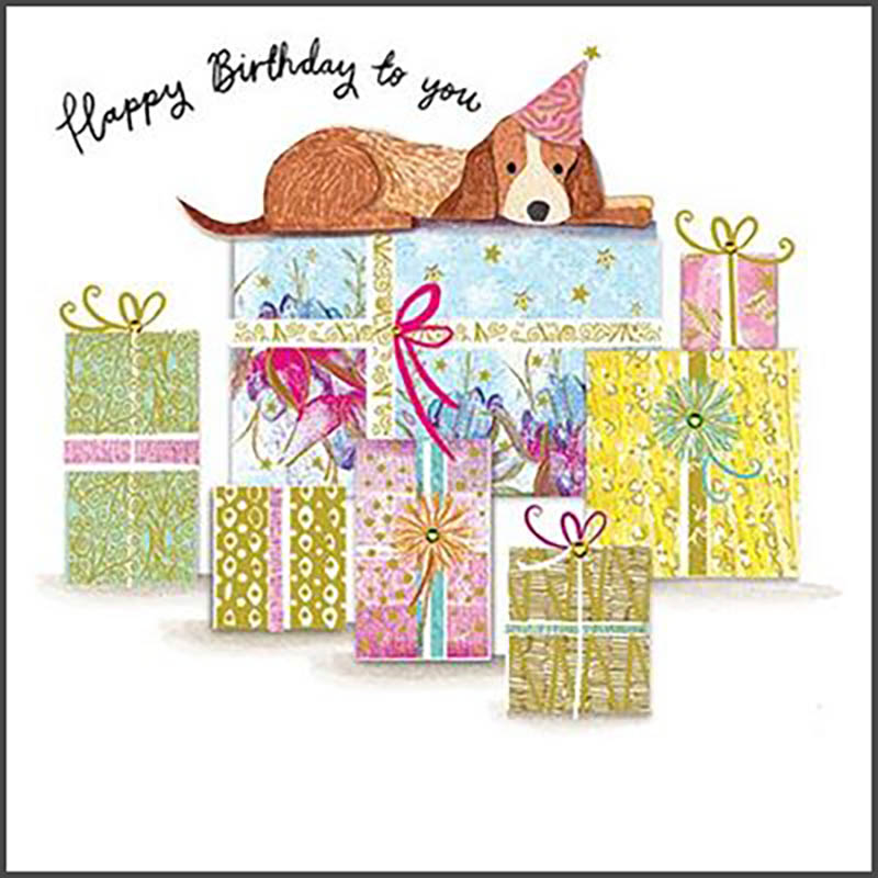 Artisan: Dog Lying On Presents