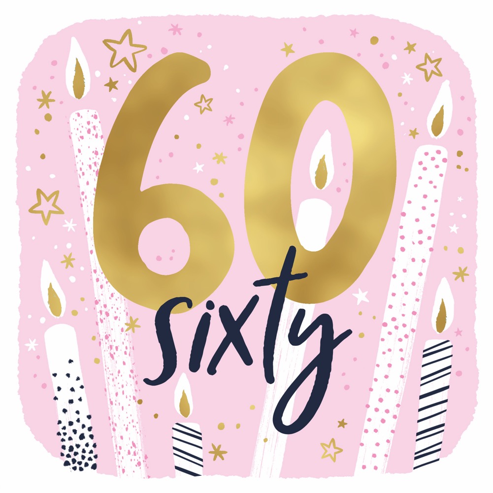 Bday Age 60 Female Candles