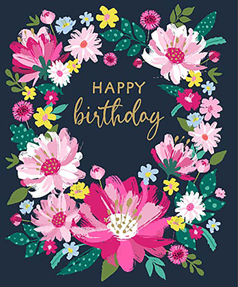 Freda: Birthdayy Floral Border