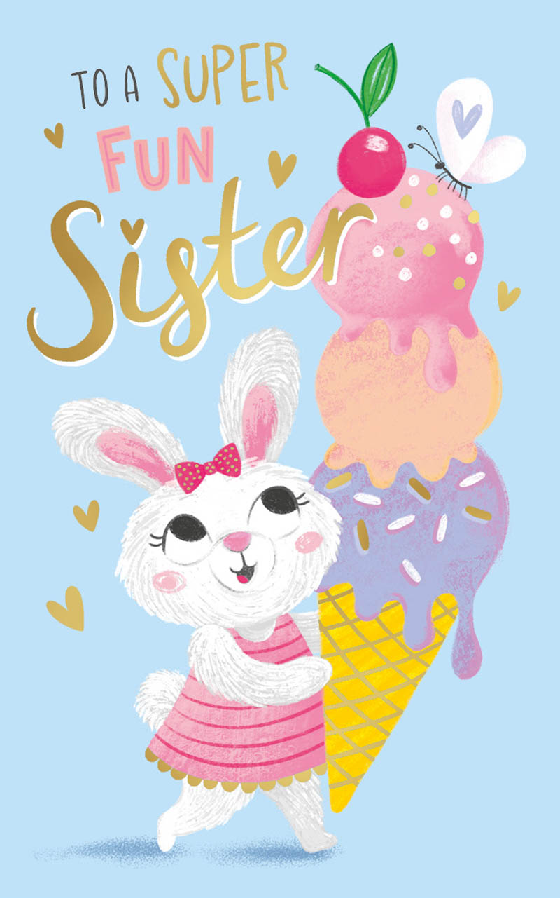 Bday Sis Juv Bunny Ice Cream