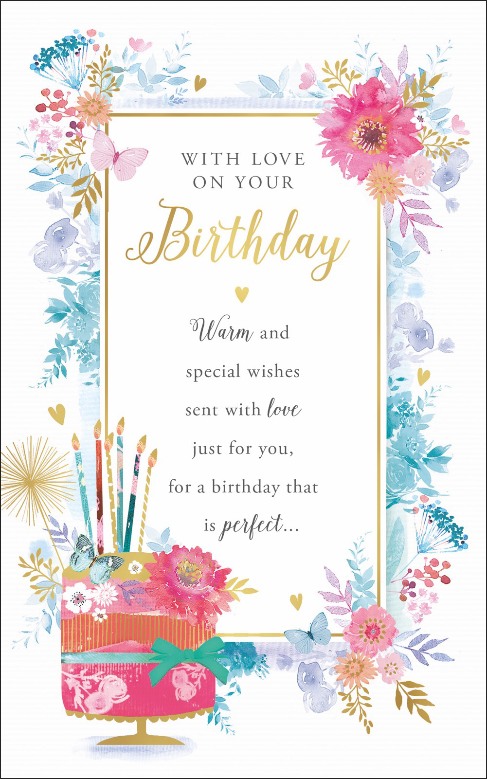Fem Bday Floral Text Box