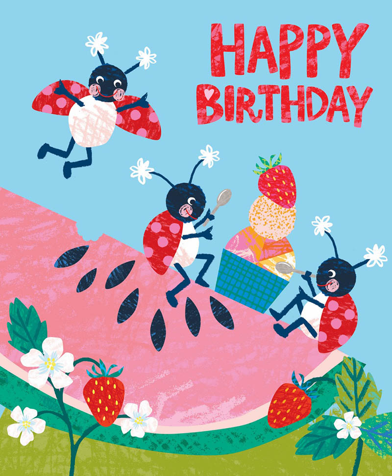 Bday Juv Girl Ladybirds Lunch