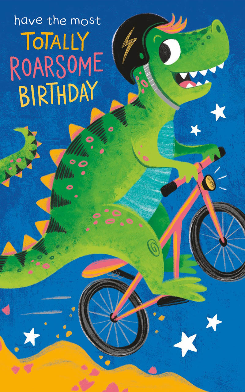 Bday Juv Dino On Bike