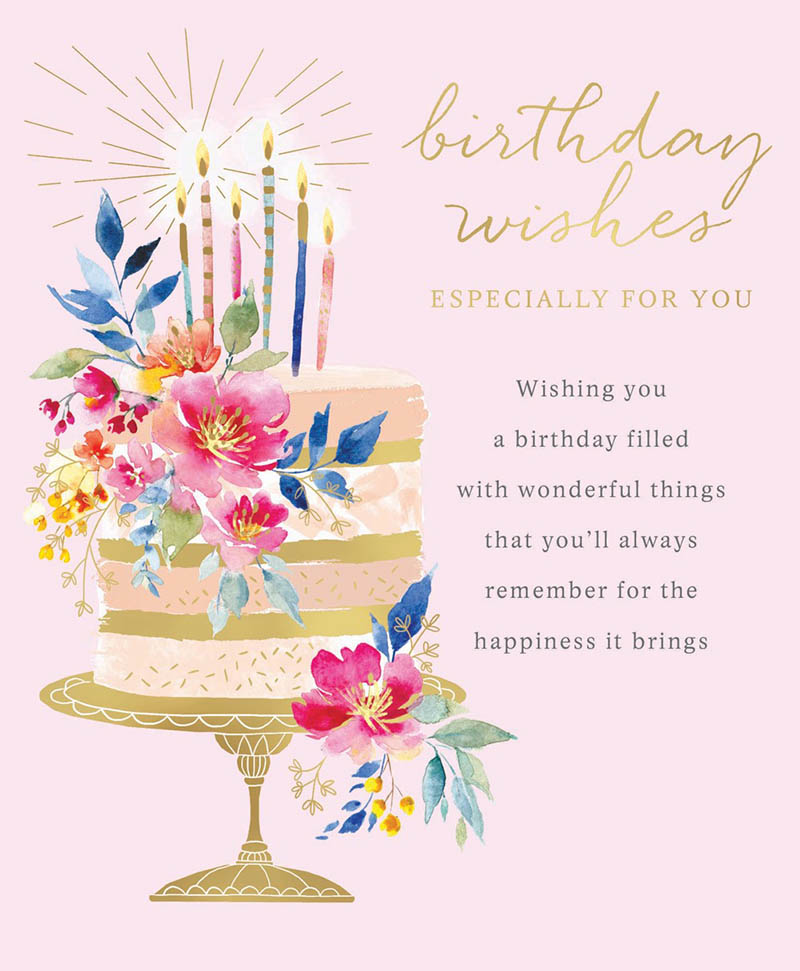 Female Bday Cake Flowers