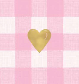 Mini: Pink Gingham Heart