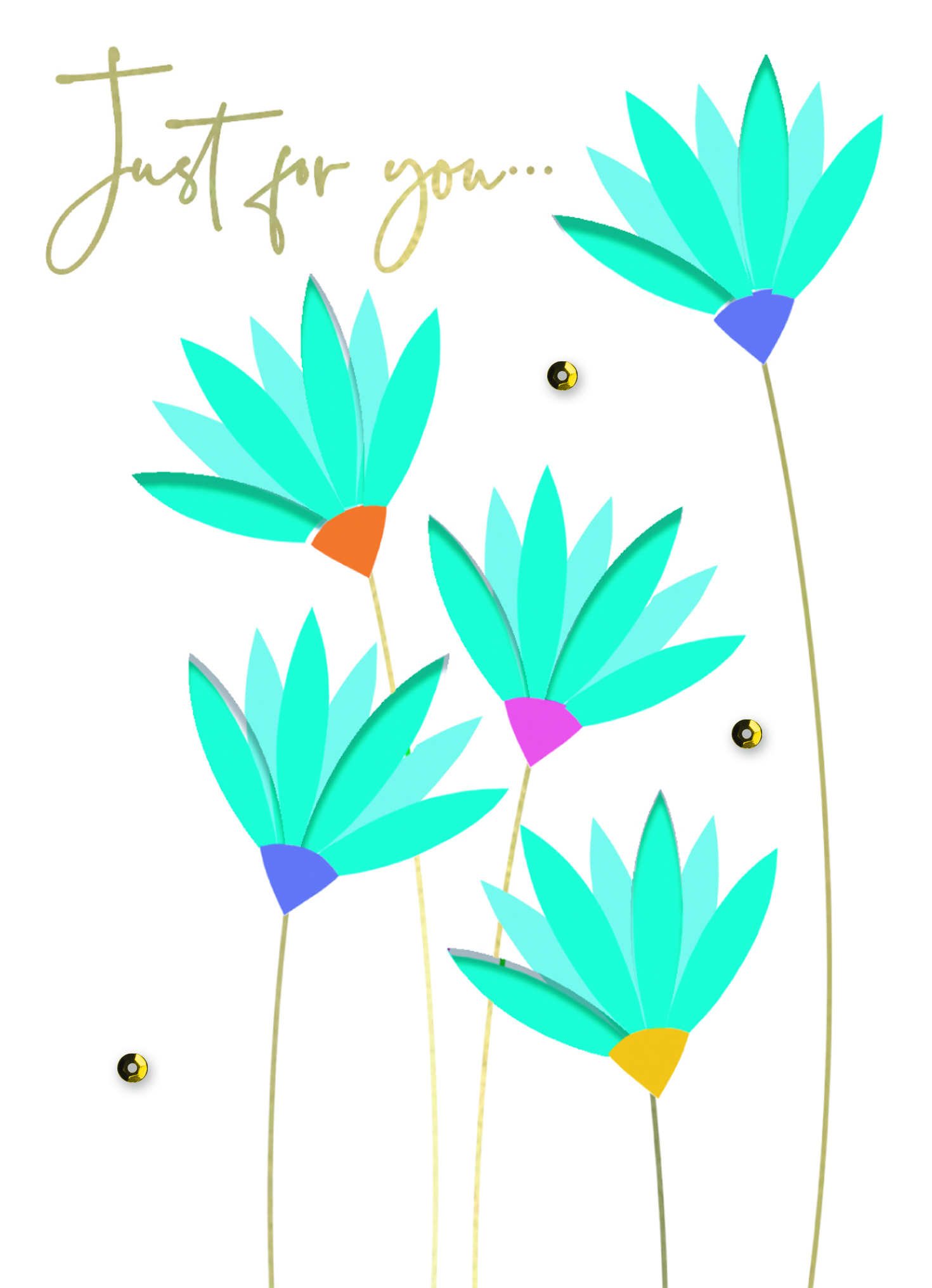 Sorbet Sunshine: Blue Flowers