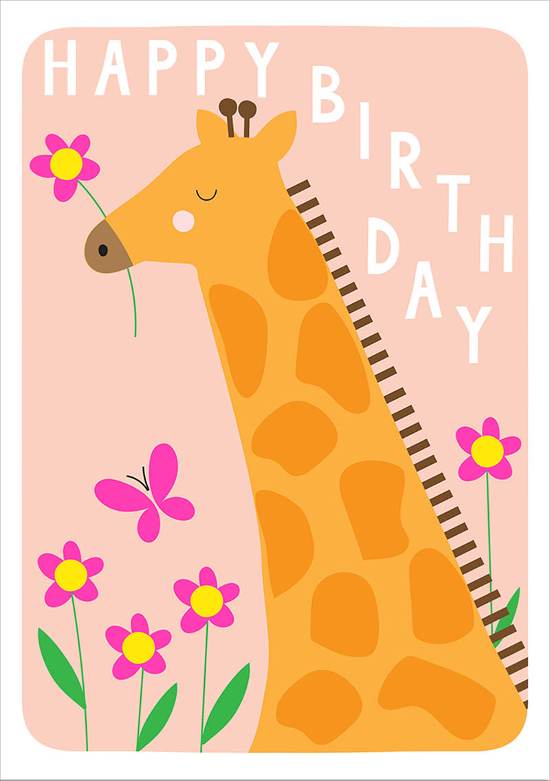 Kind: Happy Birthday  Giraffe